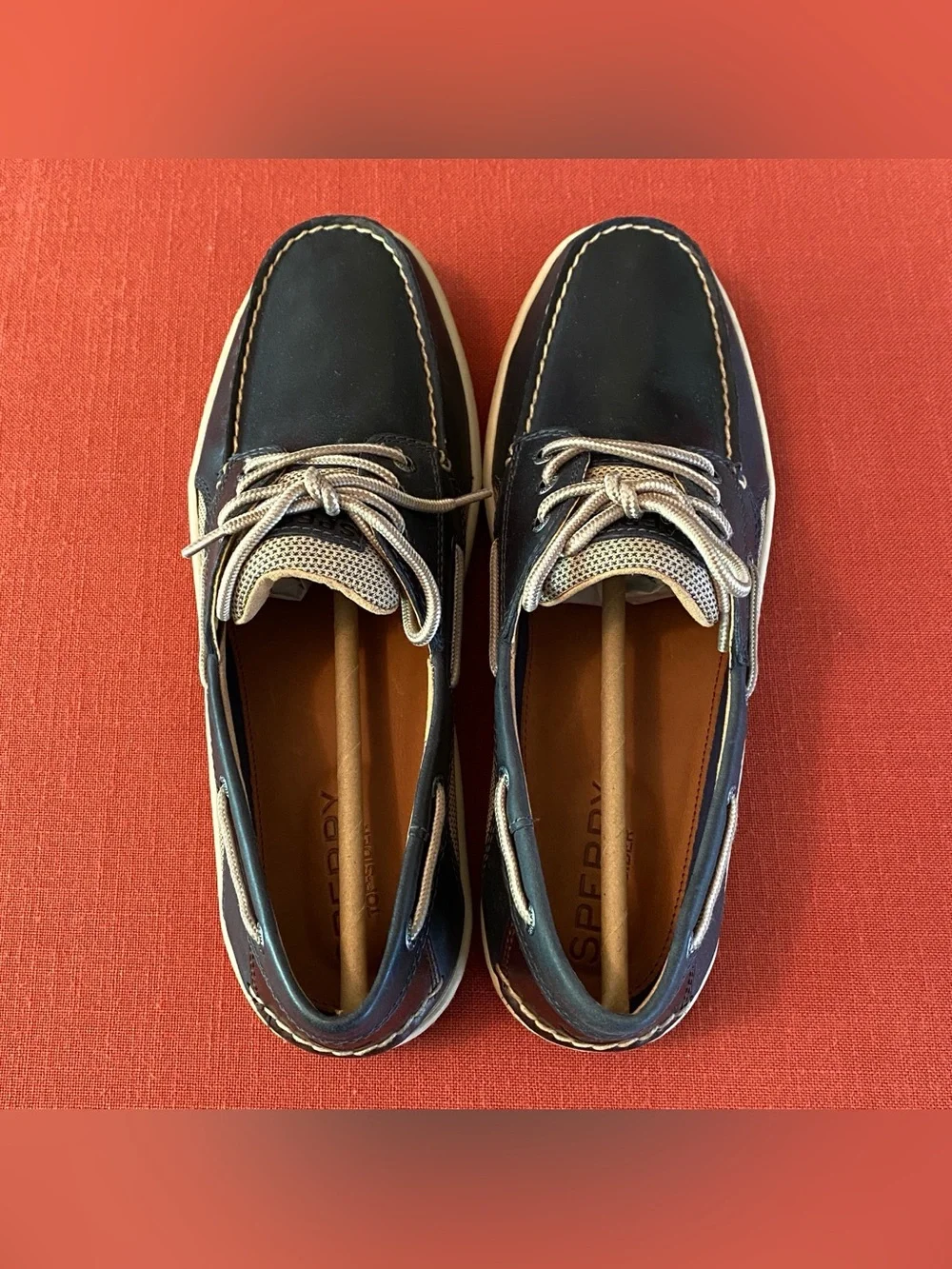 Sperry Billfish 3-Eye Pull-up Boat Shoes Navy Men’s Size US 12M
